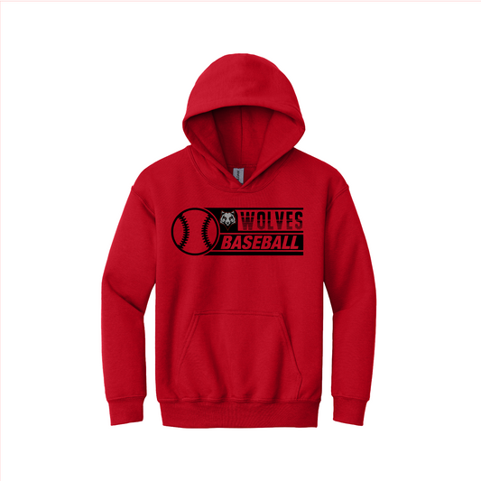 Wolves Baseball Hoodie, Red Wolves Hoodie,Wolves Baseball Sweatshirt