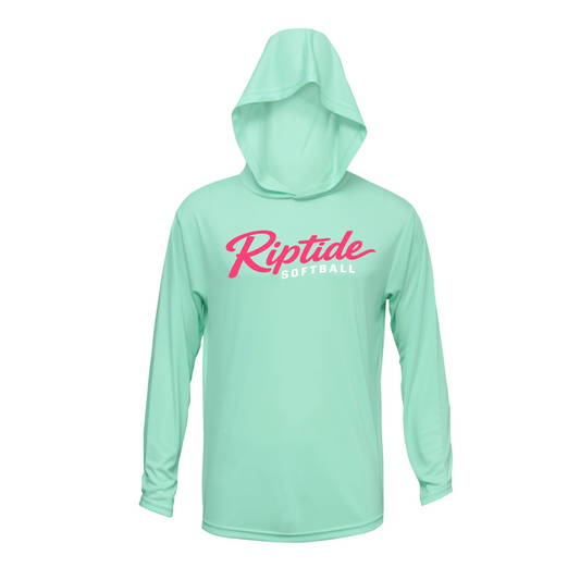 Riptide Softball Mint Performance Hooded Long Sleeve