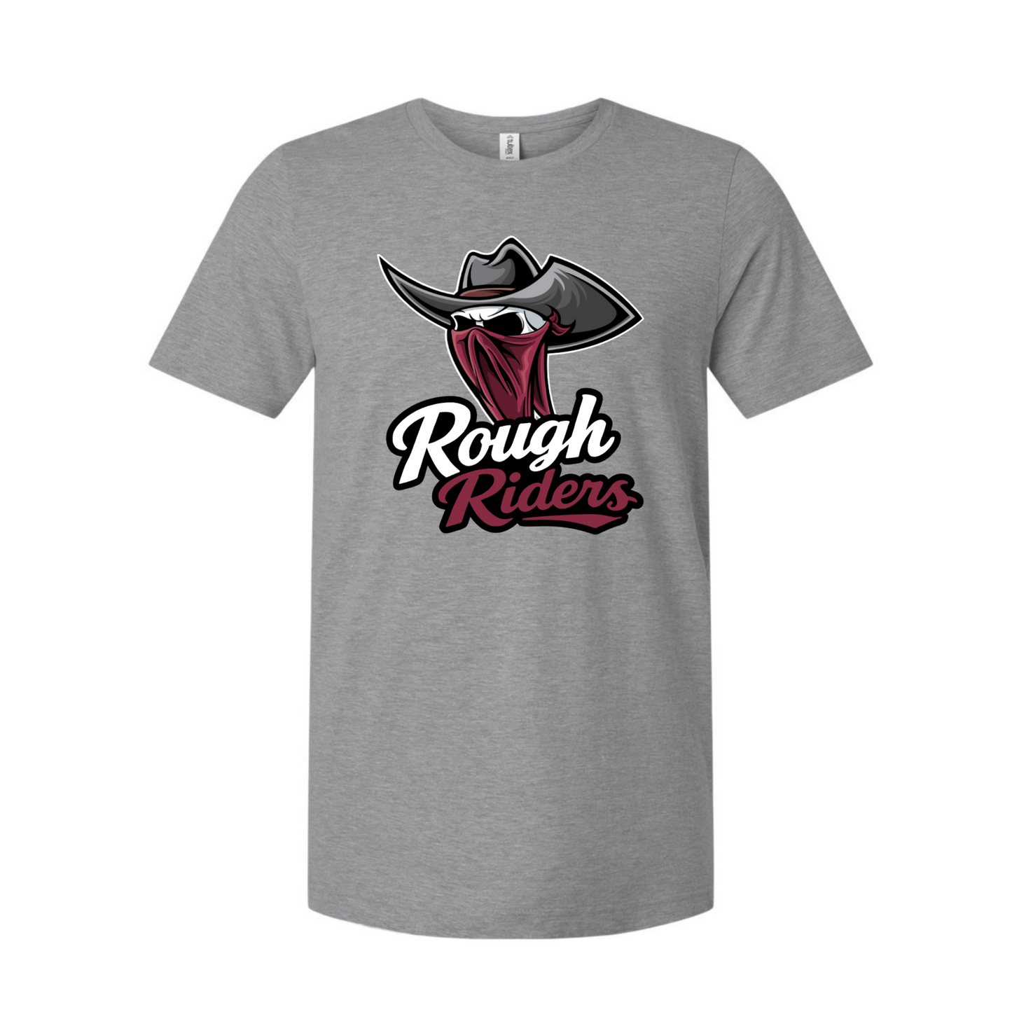 Rough Riders Logo Tee – Heather Gray Unisex T-Shirt