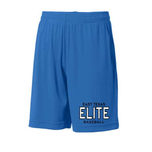 Black East Texas Elite Pocket Shorts, East Texas Elite Baseball Shorts, Mens Elite Baseball Training Shorts