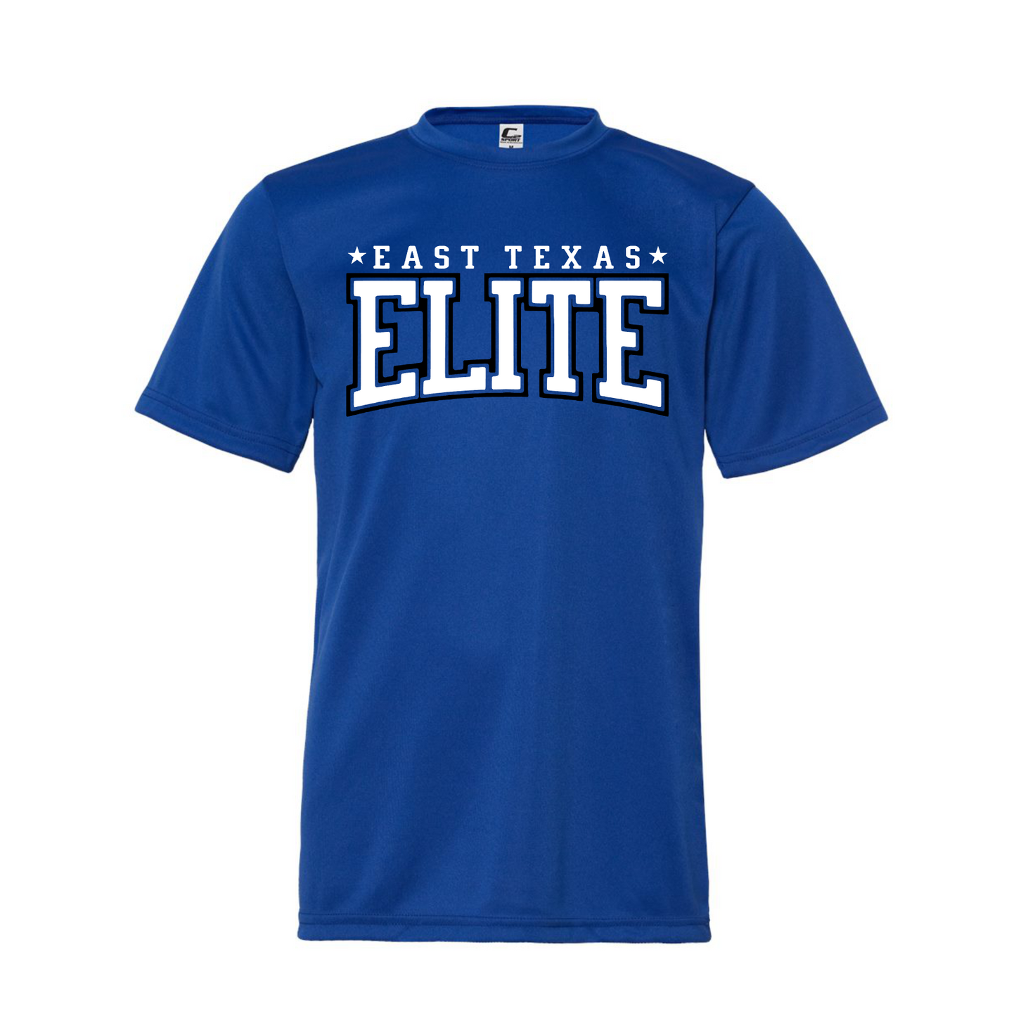 Royal Blue East Texas Elite Logo Baseball Tshirt, Elite Baseball Shirt, East Texas Elite Baseball Tee