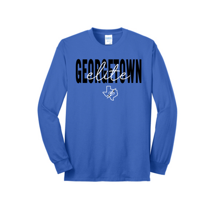 Long Sleeve Georgetown Elite Tee, Elite Blue Shirt, Georgetown Elite Blue TShirt