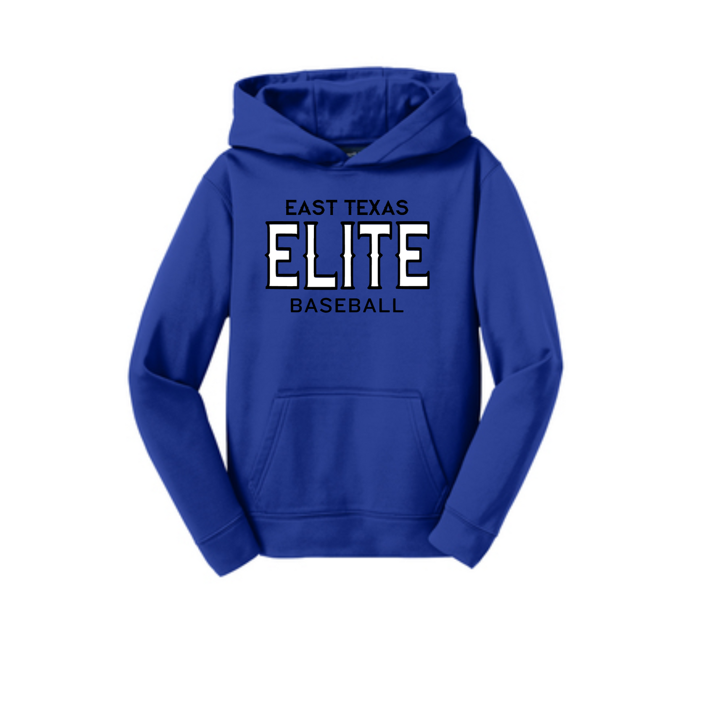 East Texas Elite Baseball Fleece Hoodie, Black Baseball Sport Tek Hoodie, East Texas Elite Baseball Top