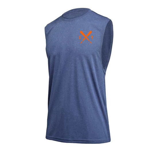 Royal Blue Unity Fastpitch Muscle Tank – Unity Fastpitch Logo | Performance Softball Training Top