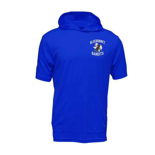 Royal Bluebonnet Bandits Baseball Short Sleeve Hooded Tee