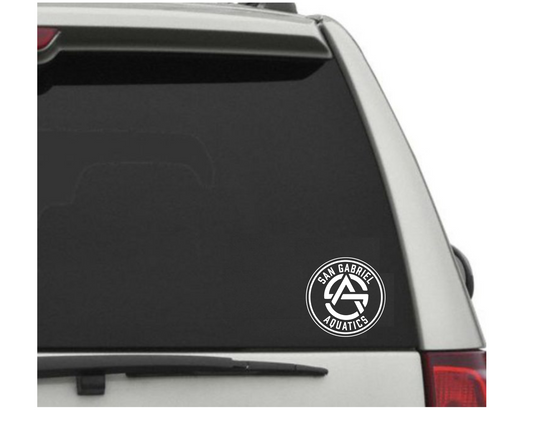 San Gabriel Aquatics Window Decal, Swim Team Sticker, SGA Window Sticker