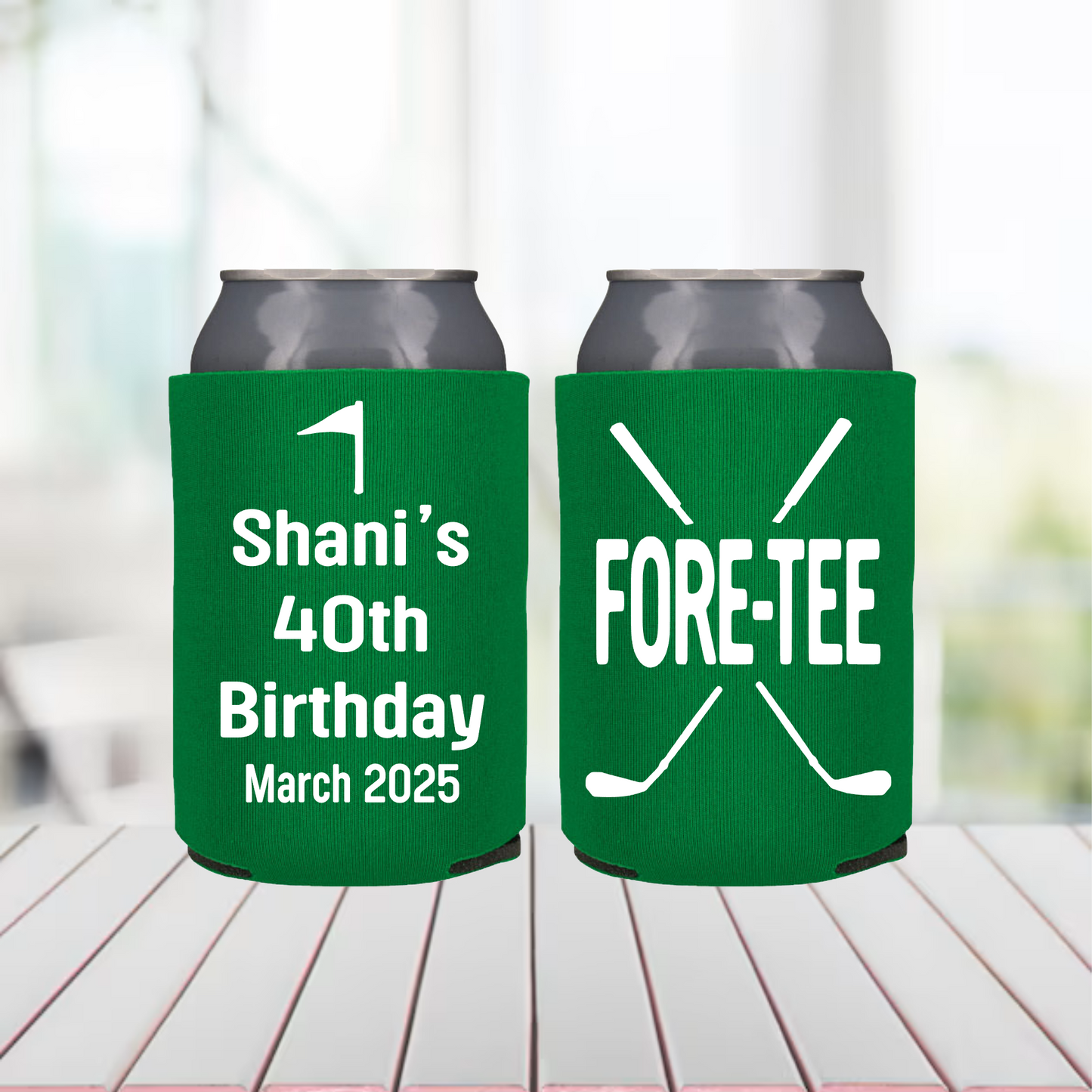 Foretee Birthday Can Cooler Golf Party Favor 40th Surprise Party Birthday Golf Trip Fore TEE Party Decorations Golf Theme Turning 40