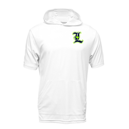 White Leander Express Short Sleeve Performance Hoodie