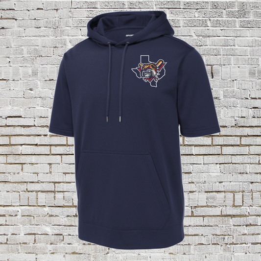 Bulldogs Fleece Hooded Shirt, Central Texas Bulldogs Logo Short Sleeve Hoodie, Bulldogs Spiritwear