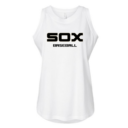Black Sox Baseball Tank Top, Sox Baseball Tee, Sox Black Tank, CTX Sox Womens Shirt