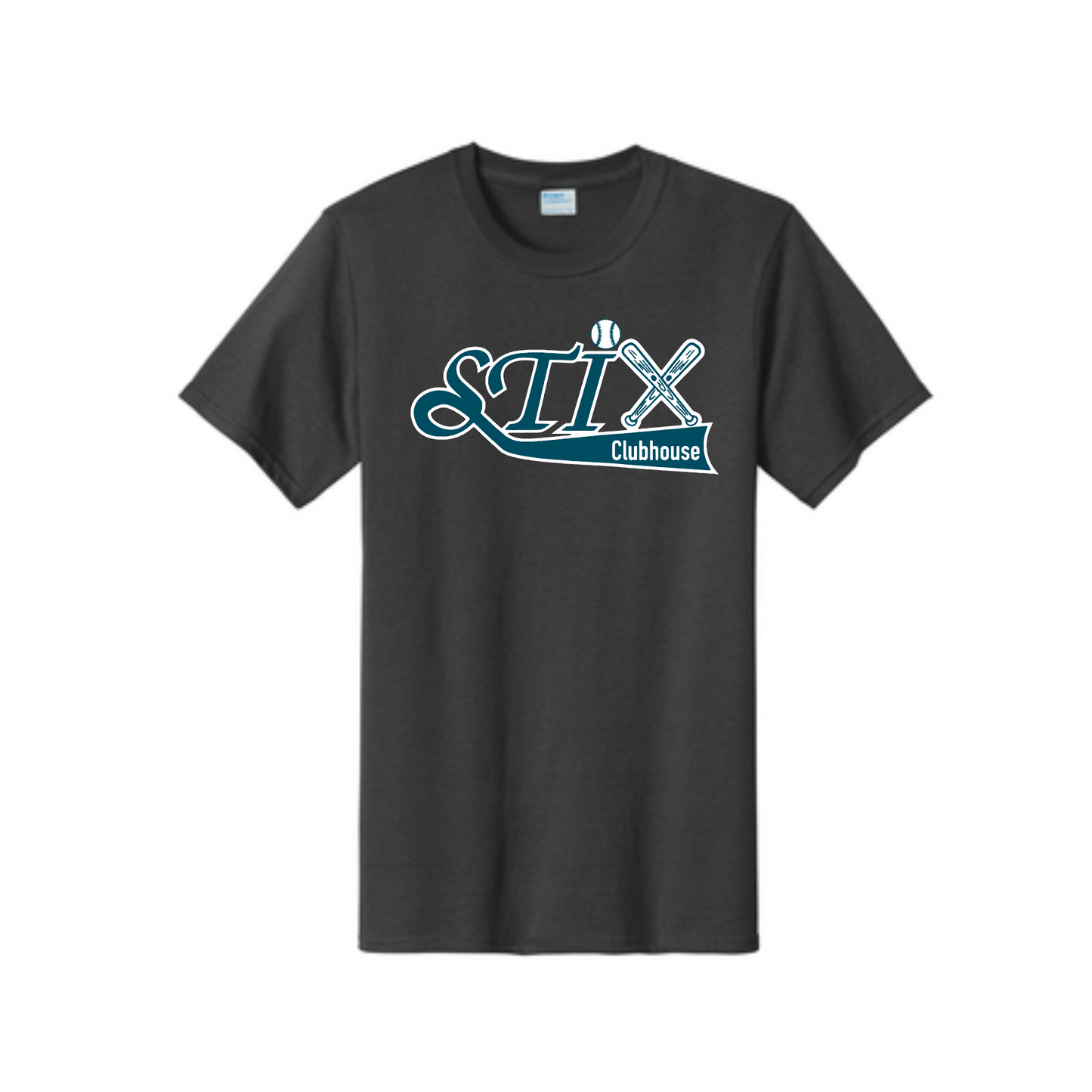 Dark Grey Stix Clubhouse Softball Tee, Long Sleeve STIX Softball Shirt, Stix Sportek Shirt