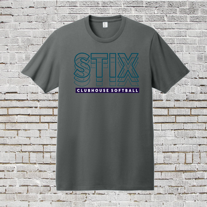Triblend 3 Up 3 Down Stix Softball Tee, Stix Clubhouse 3 up and 3 Down Tshirt
