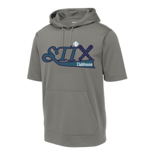 Sport Tek Fleece Stix Softball Hoodie, Stix Softball Sweatshirt, Gray Stix Hoodie