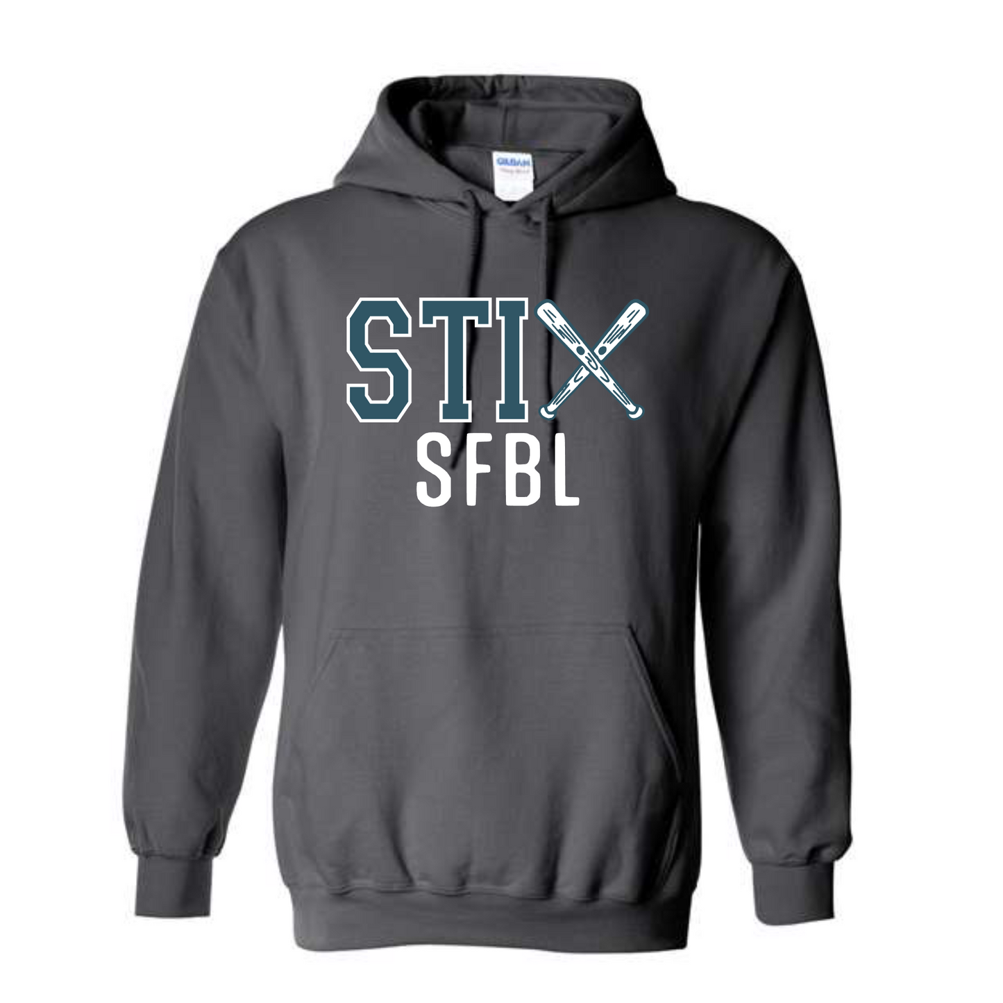 STIX SFBL Clubhouse Softball Hoodie, Stix Softball Sweatshirt, Gray Stix Hoodie