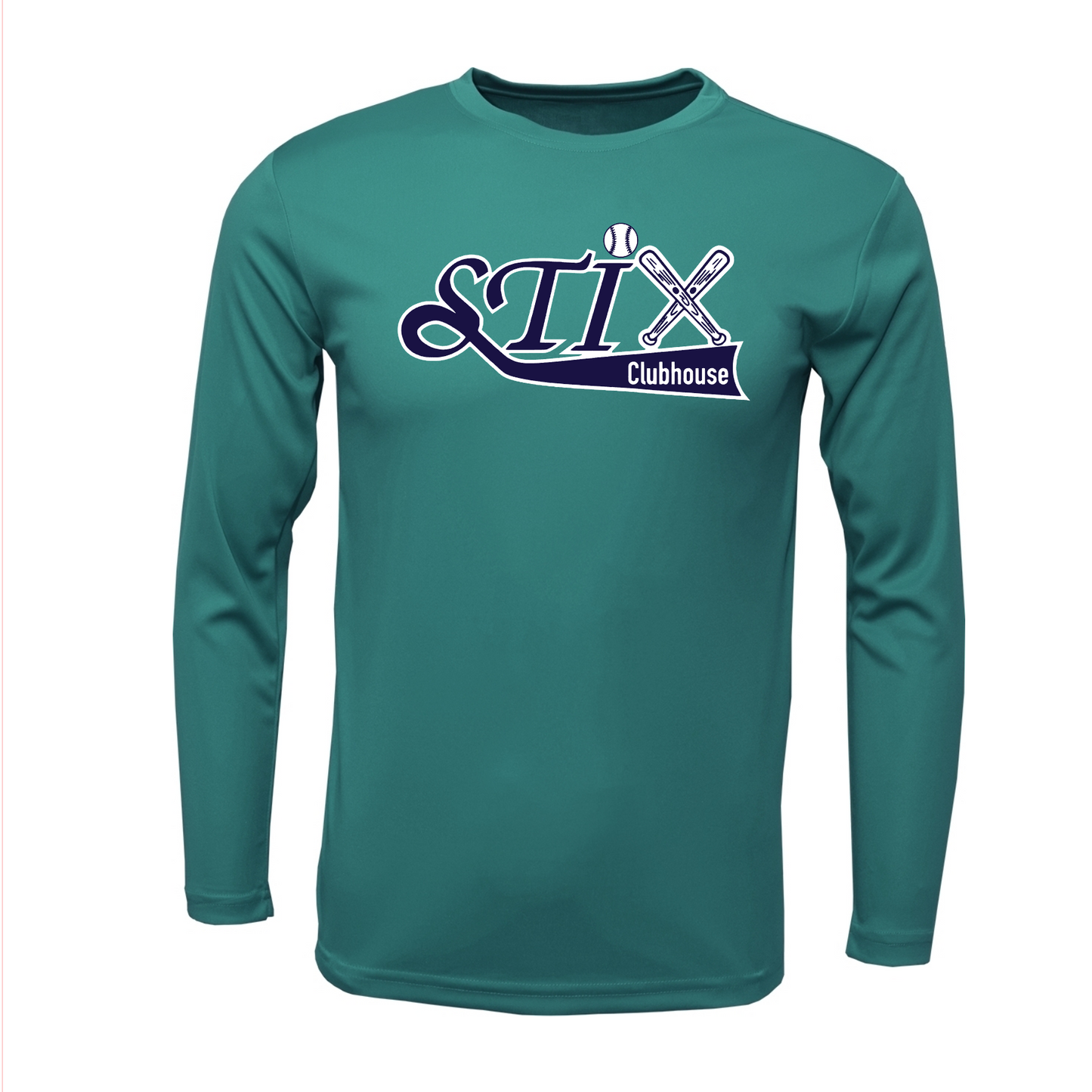 STIX Clubhouse Softball Tee, Teal STIX Softball Tshirt, STIX Softball Long Sleeve