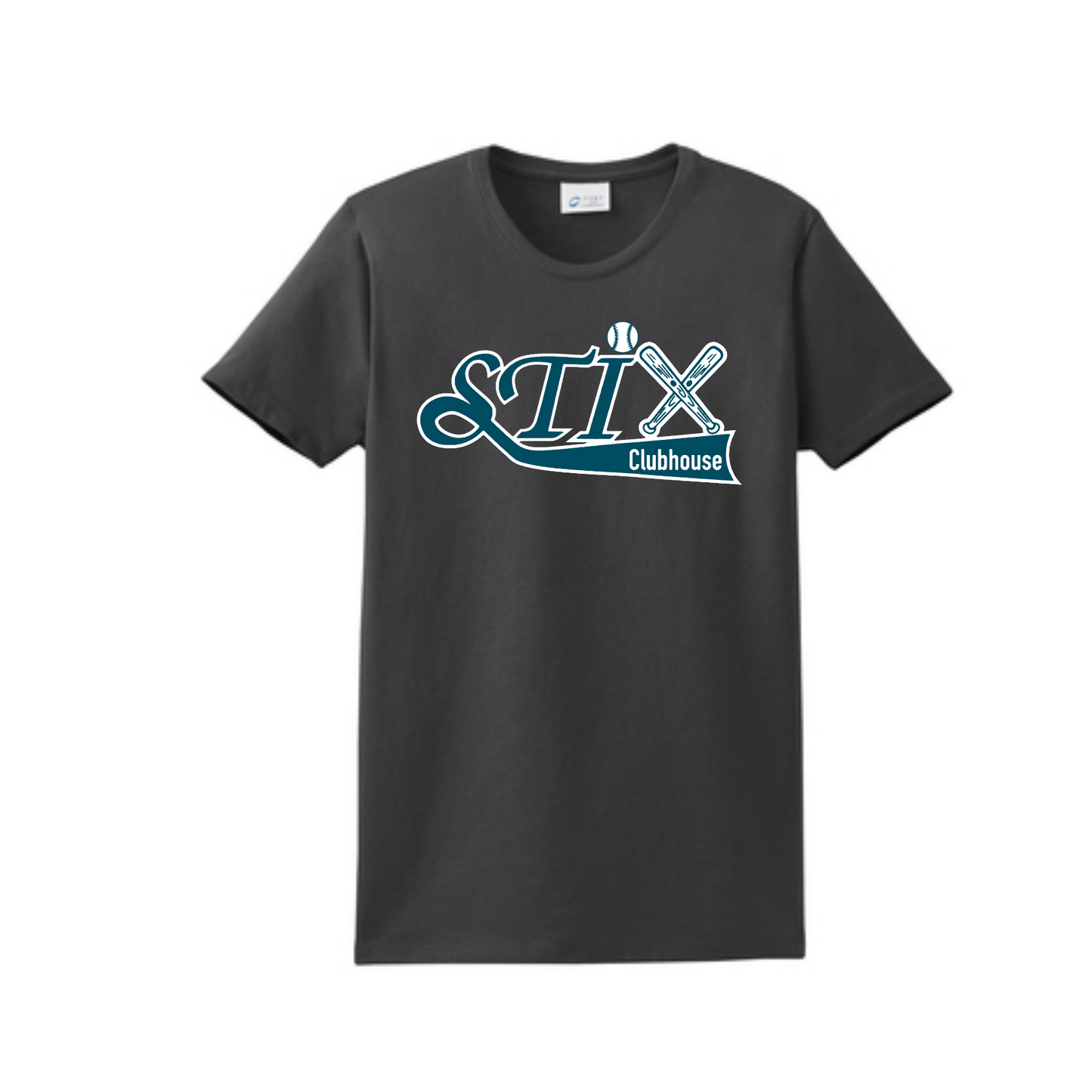 Dark Grey Stix Clubhouse Softball Tee, Long Sleeve STIX Softball Shirt, Stix Sportek Shirt