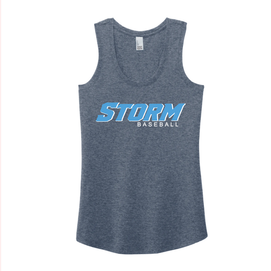 Hutto Storm Baseball Tank Top, Women's Tank, Navy District Storm Tank