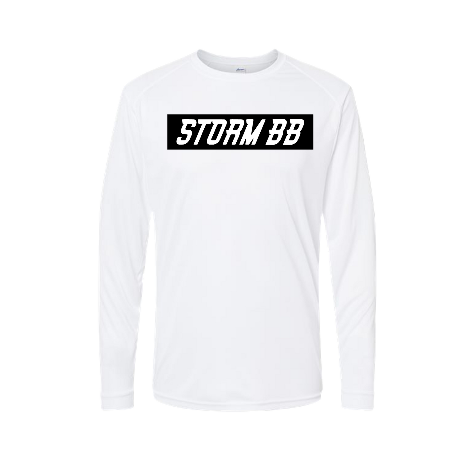 White Storm BB Tee, Storm BB Tshirt, Storm Baseball Shirt