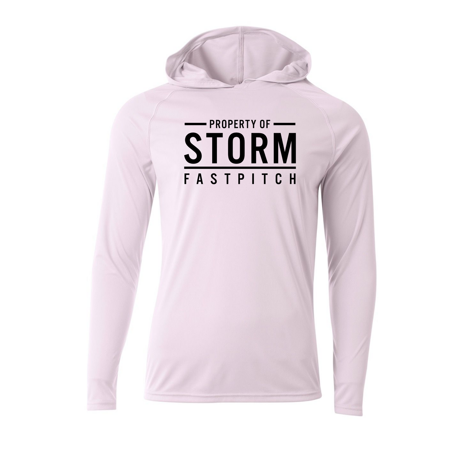 White Storm Fastpitch Hoodie Tee, Storm Softball Shirt, Storm Hoodie Shirt