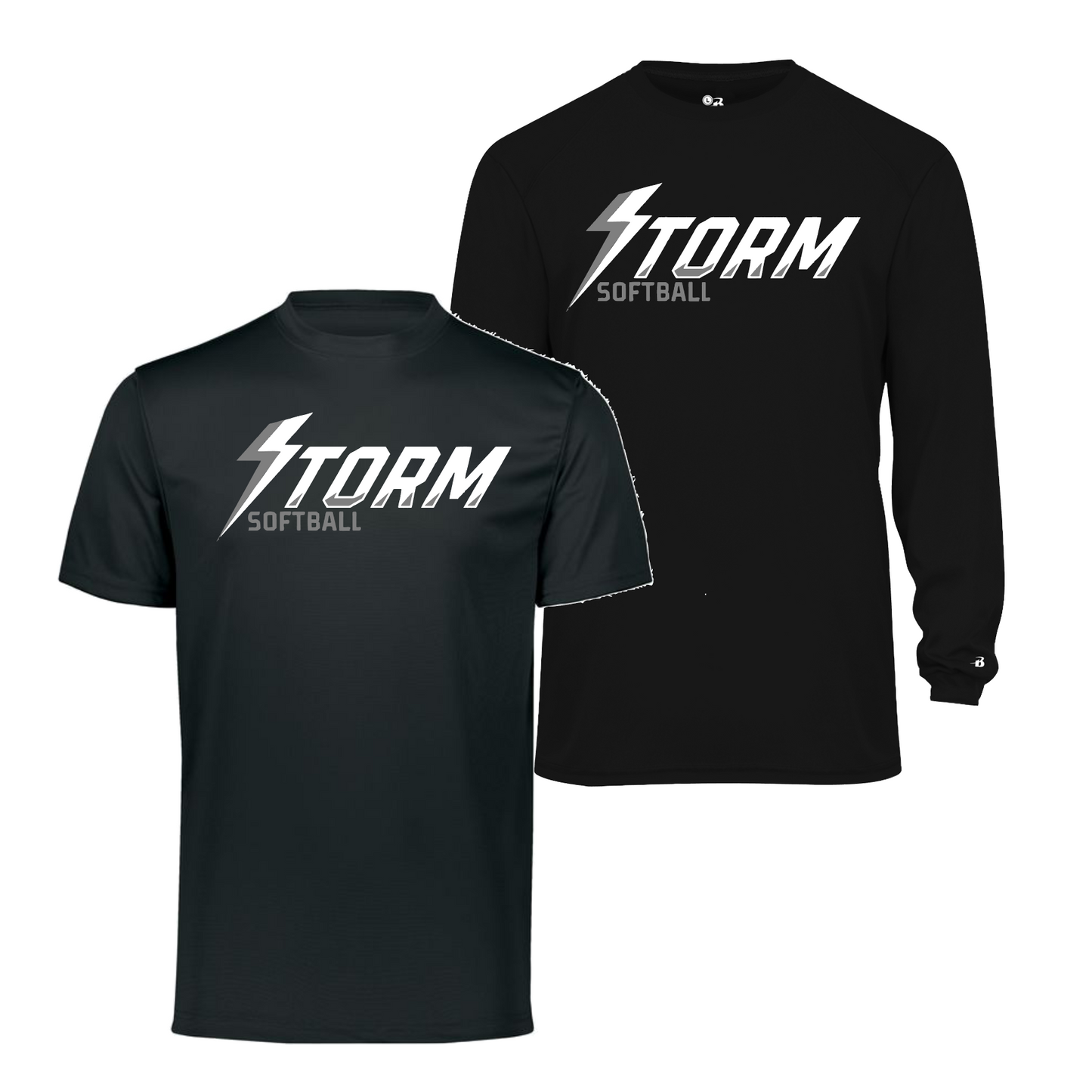Storm Softball Tee, Black Storm Softball Shirt, Storm Black Tshirt