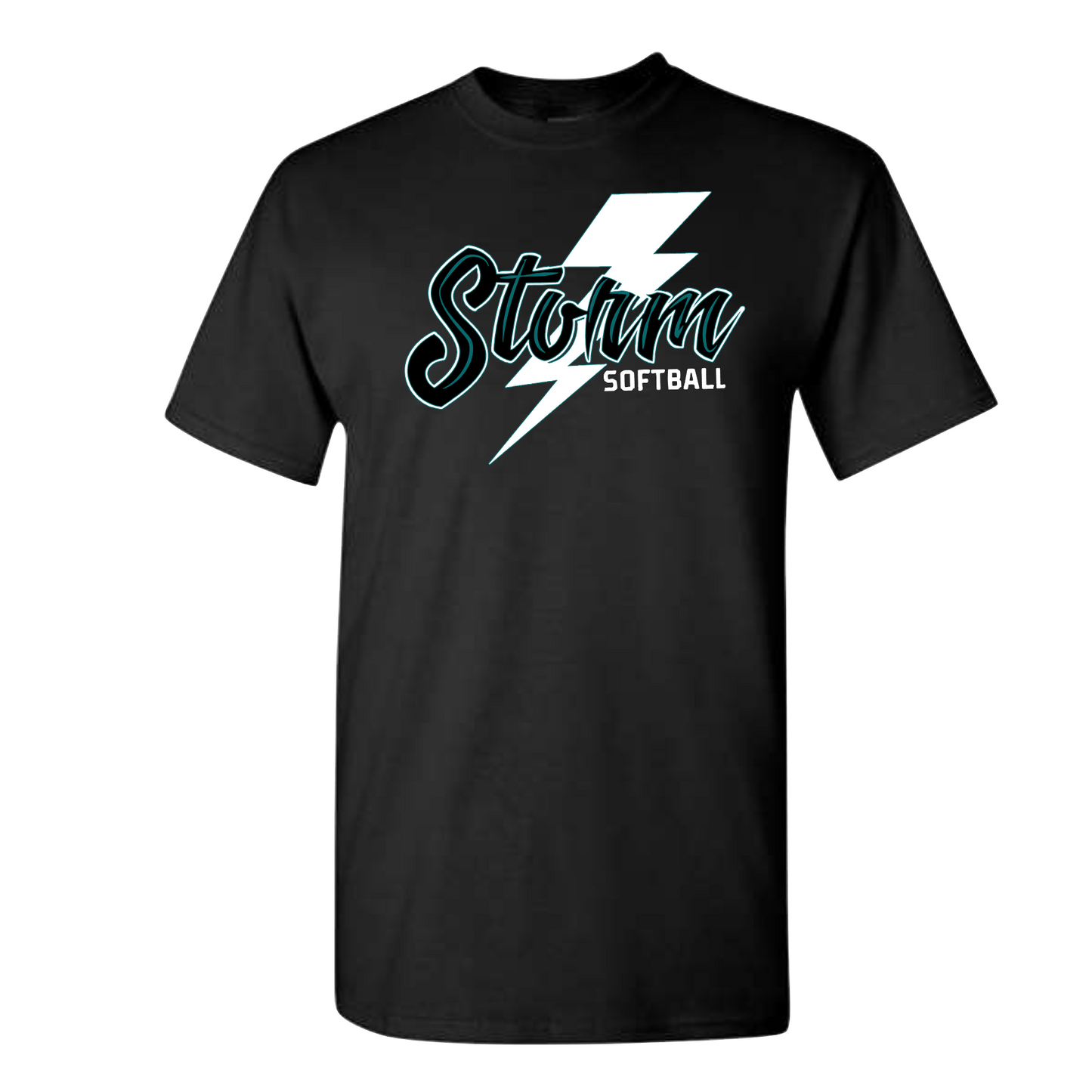 Black Storm Softball Tee, Black Storm Softball Shirt, Storm Black Tshirt