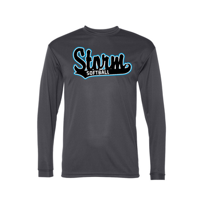 Storm Softball Tee, Graphite Storm Softball Shirt, Storm Grey Tshirt