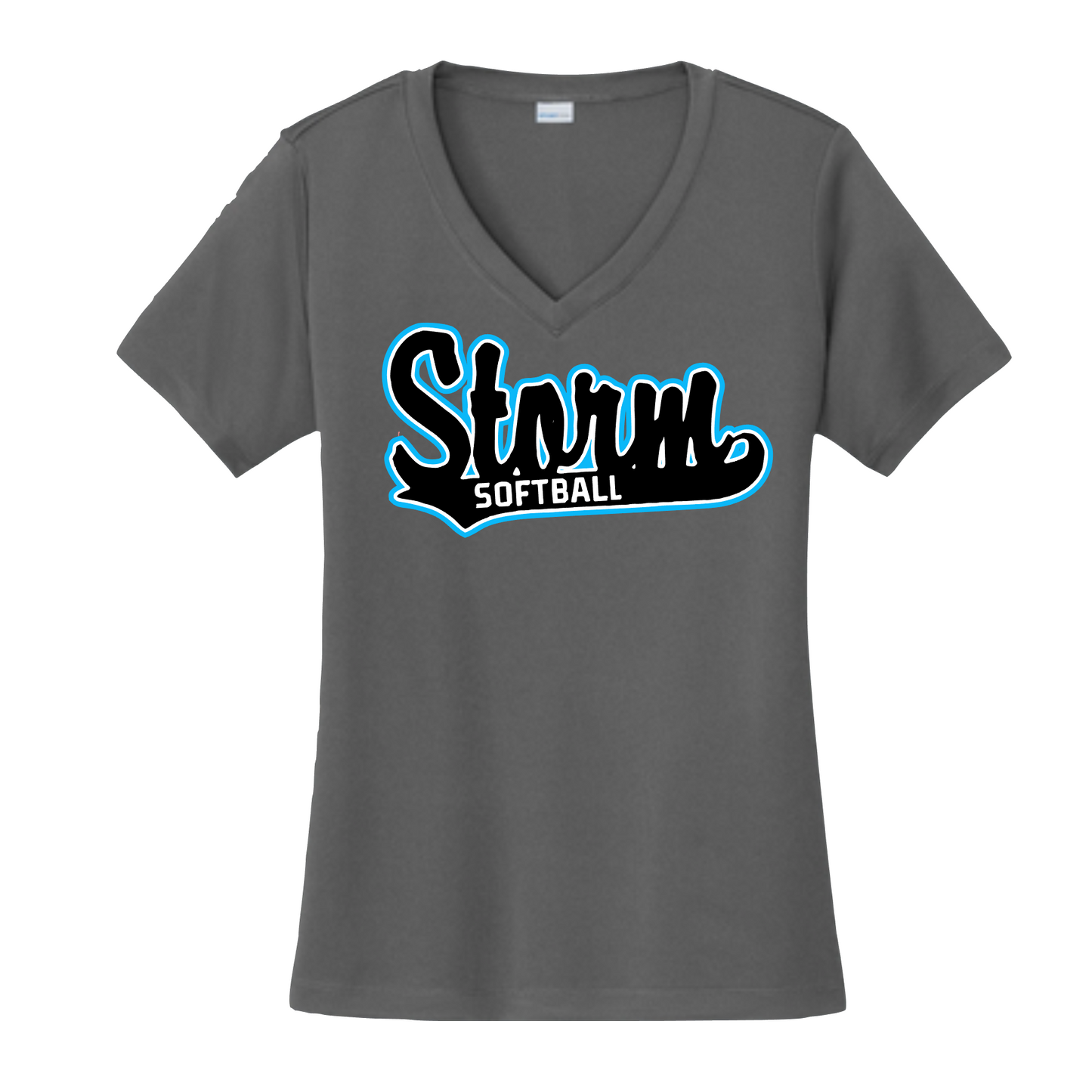 Storm Softball Tee, Graphite Storm Softball Shirt, Storm Grey Tshirt