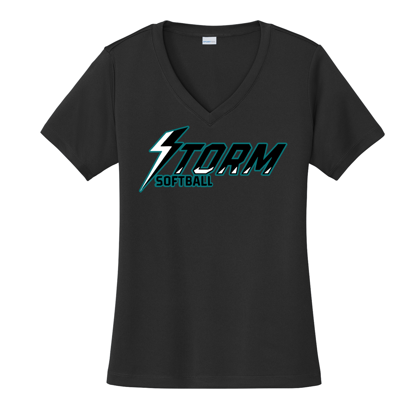 Teal Storm Softball Tee, Black Storm Softball Shirt, Storm Black Tshirt