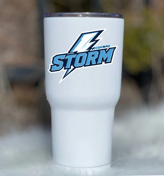 Hutto Storm Tumbler Sticker, Storm Baseball Logo Sticker, Water Bottle Sticker