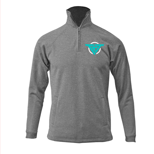 Charcoal TCT Construction Performance Quarter Zip, Long Sleeve TCT Shirt, TCT Construction Apparel