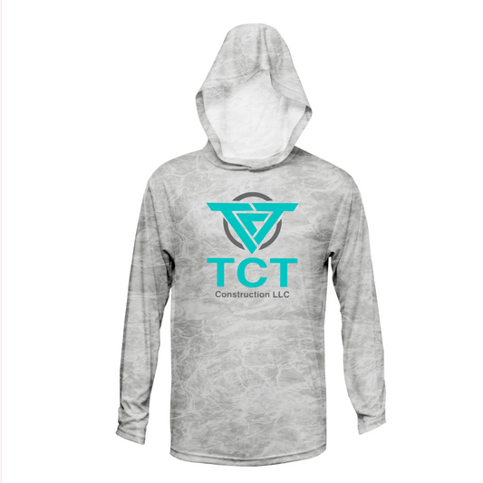 Mossy Oak Hooded TCT Construction Performance Shirt, Long Sleeve TCT Shirt, TCT Construction Drifit
