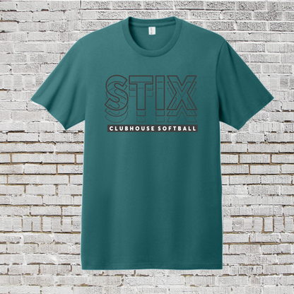 Triblend 3 Up 3 Down Stix Softball Tee, Stix Clubhouse 3 up and 3 Down Tshirt