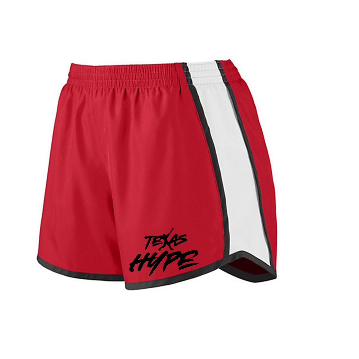 Texas Hype Womens Shorts, Red Womens Shorts, Ladies Texas Hype Softball Running Shorts