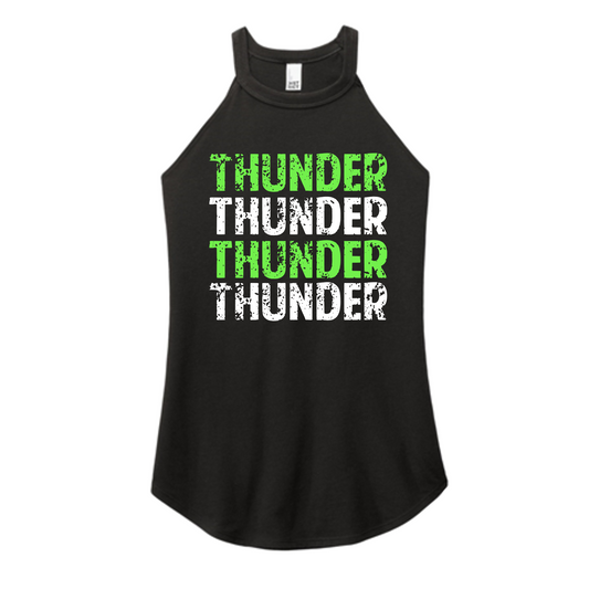 Thunder Softball Rocker Tank Top, Women's Rocker Tank, Black GTX Thunder Softball Tank Top, District Tank