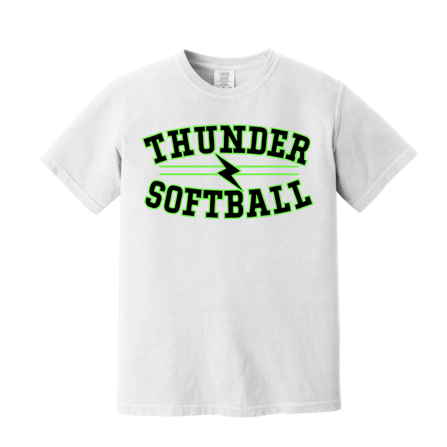 Thunder Softball Tee, Comfort Colors Tshirt, GTX Thunder Softball