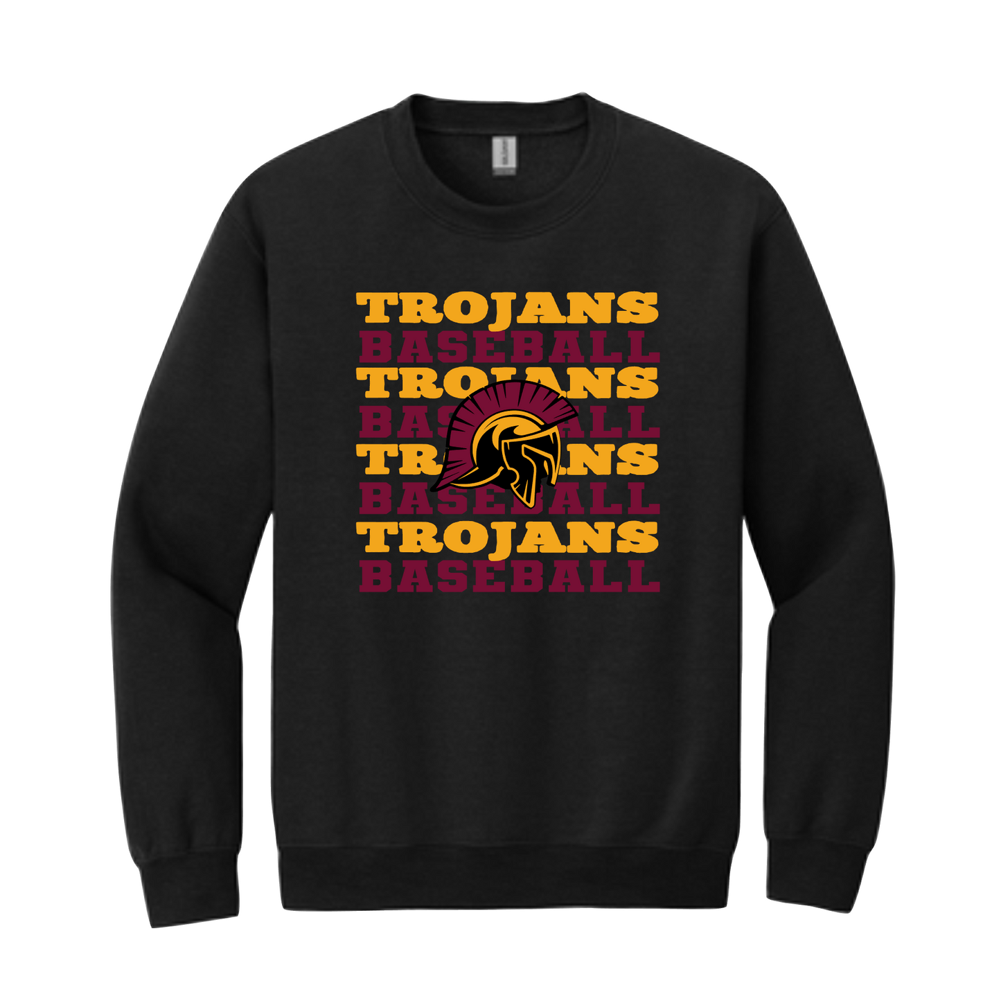 Trojans Baseball Crewneck, Trojans Baseball Sweatshirt, Trojans Baseball Sweatshirt