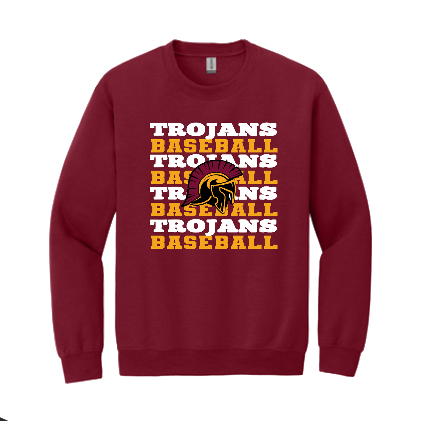 Trojans Baseball Crewneck, Trojans Baseball Sweatshirt, Trojans Baseball Sweatshirt