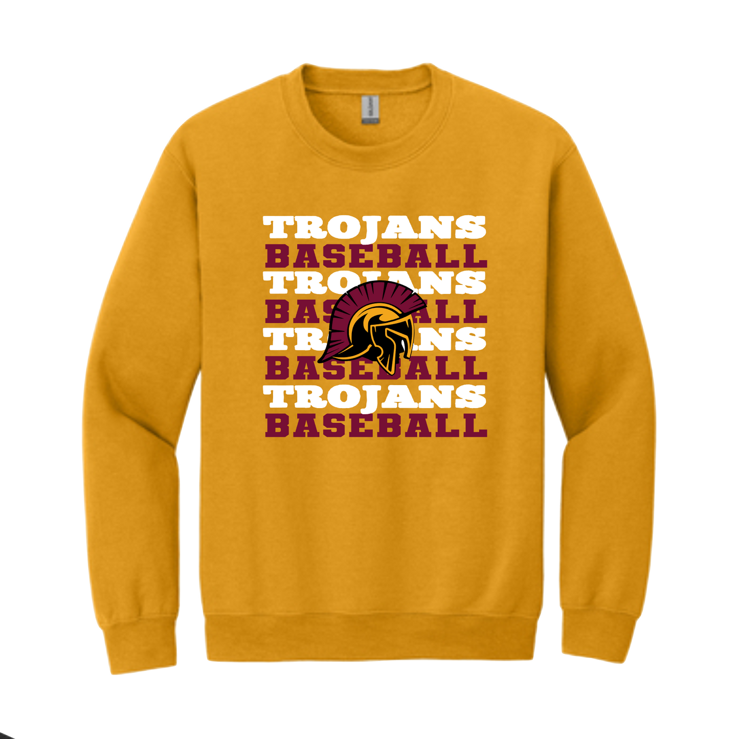 Trojans Baseball Crewneck, Trojans Baseball Sweatshirt, Trojans Baseball Sweatshirt