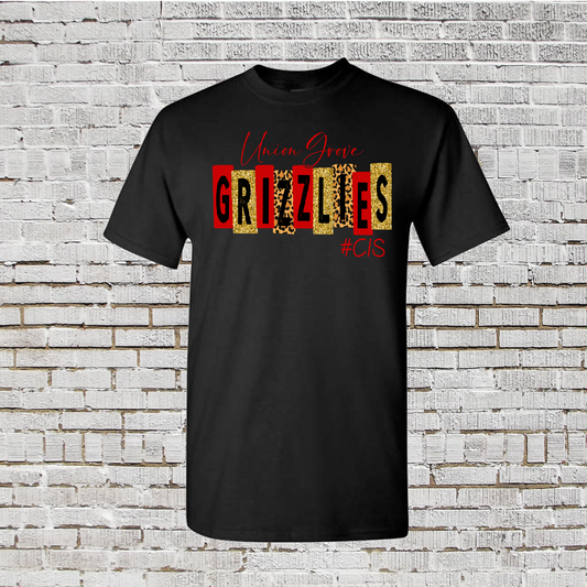 Union Grove Grizzlies Tshirt, Black Grizzlies Teacher Shirt, Grizzlies Teacher Tee