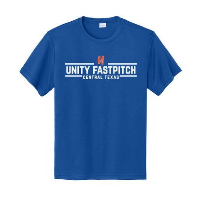 Royal Blue DriFit Unity Fastpitch Central Texas Shirt – Unity Fastpitch Logo | Performance Softball Training Tee