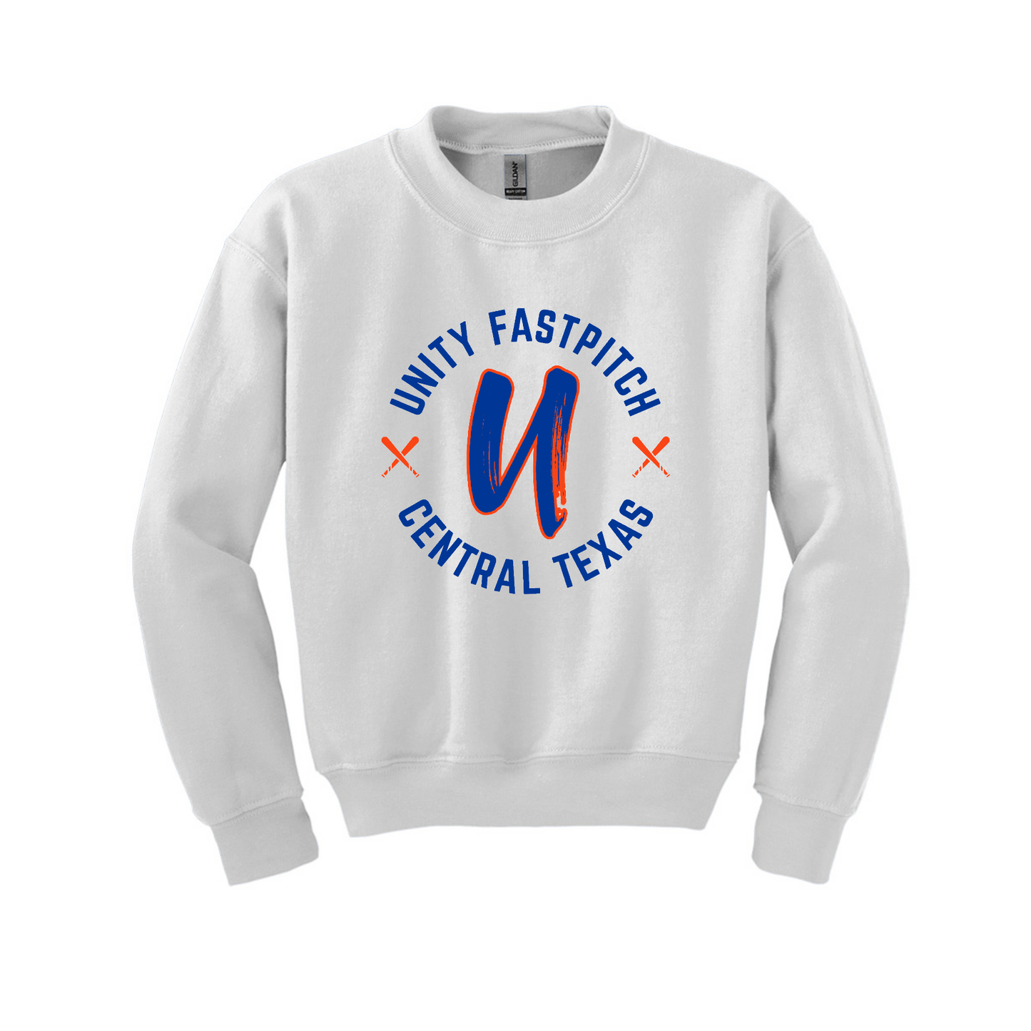 Unity Fastpitch White Crewneck Sweatshirt | Softball Spirit Wear Sweatshirt