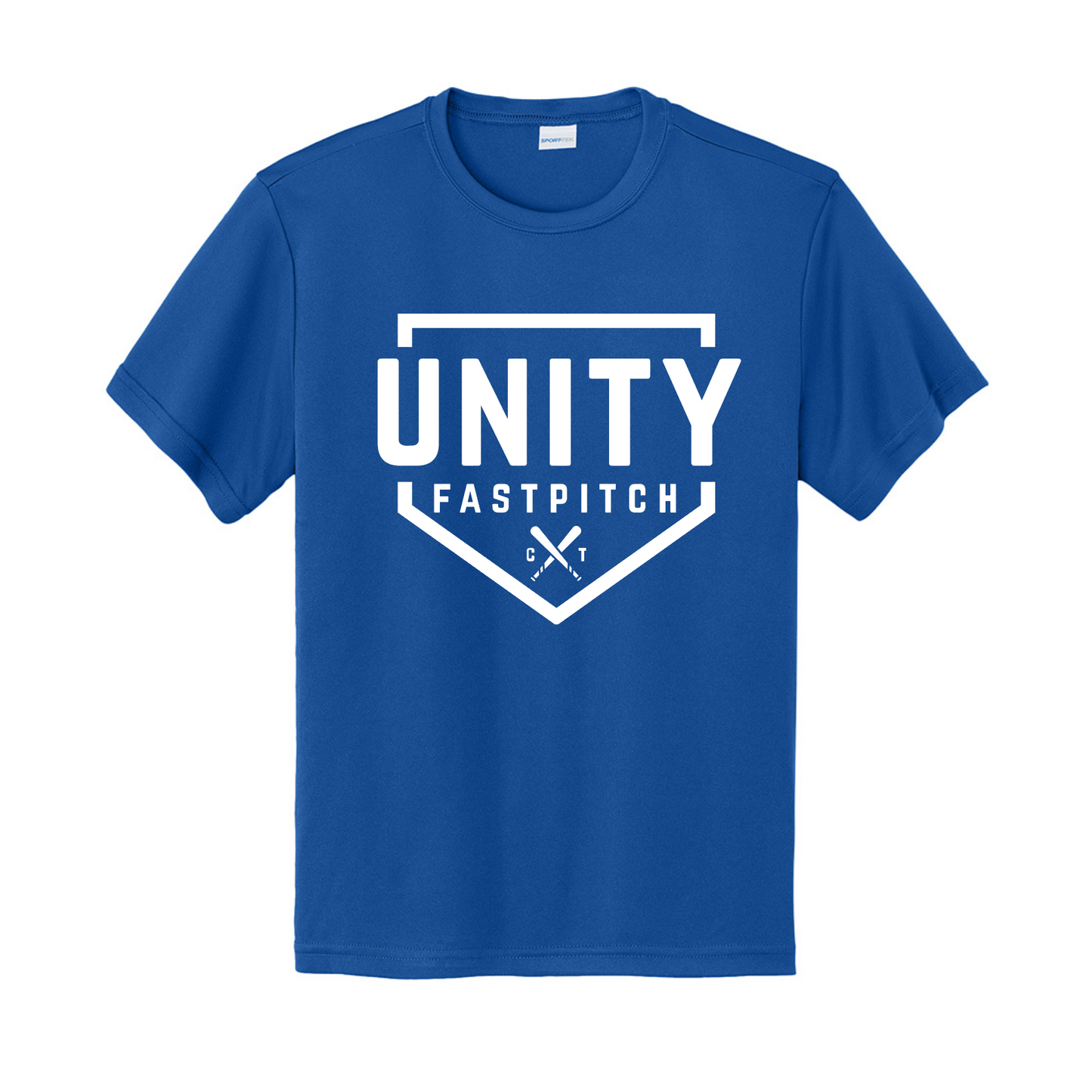 Royal Blue DriFit Unity Fastpitch Shirt – Unity Fastpitch Central Texas Logo | Performance Softball Training Tee
