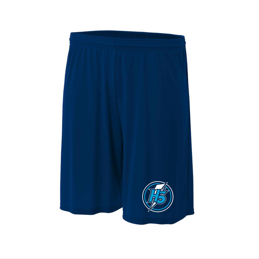 Navy Hutto Storm Training Shorts, Navy Storm Baseball Shorts, Mens Running Shorts