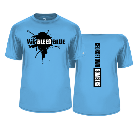 We Bleed Blue Tshirt, Georgetown Bombers Tshirt, Blue We Bleed Blue Tee, We Bleed Blue Hoodie