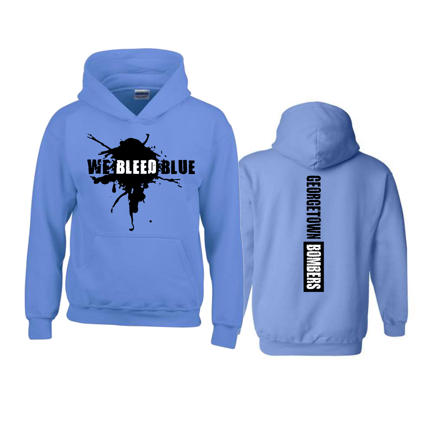 We Bleed Blue Tshirt, Georgetown Bombers Tshirt, Blue We Bleed Blue Tee, We Bleed Blue Hoodie