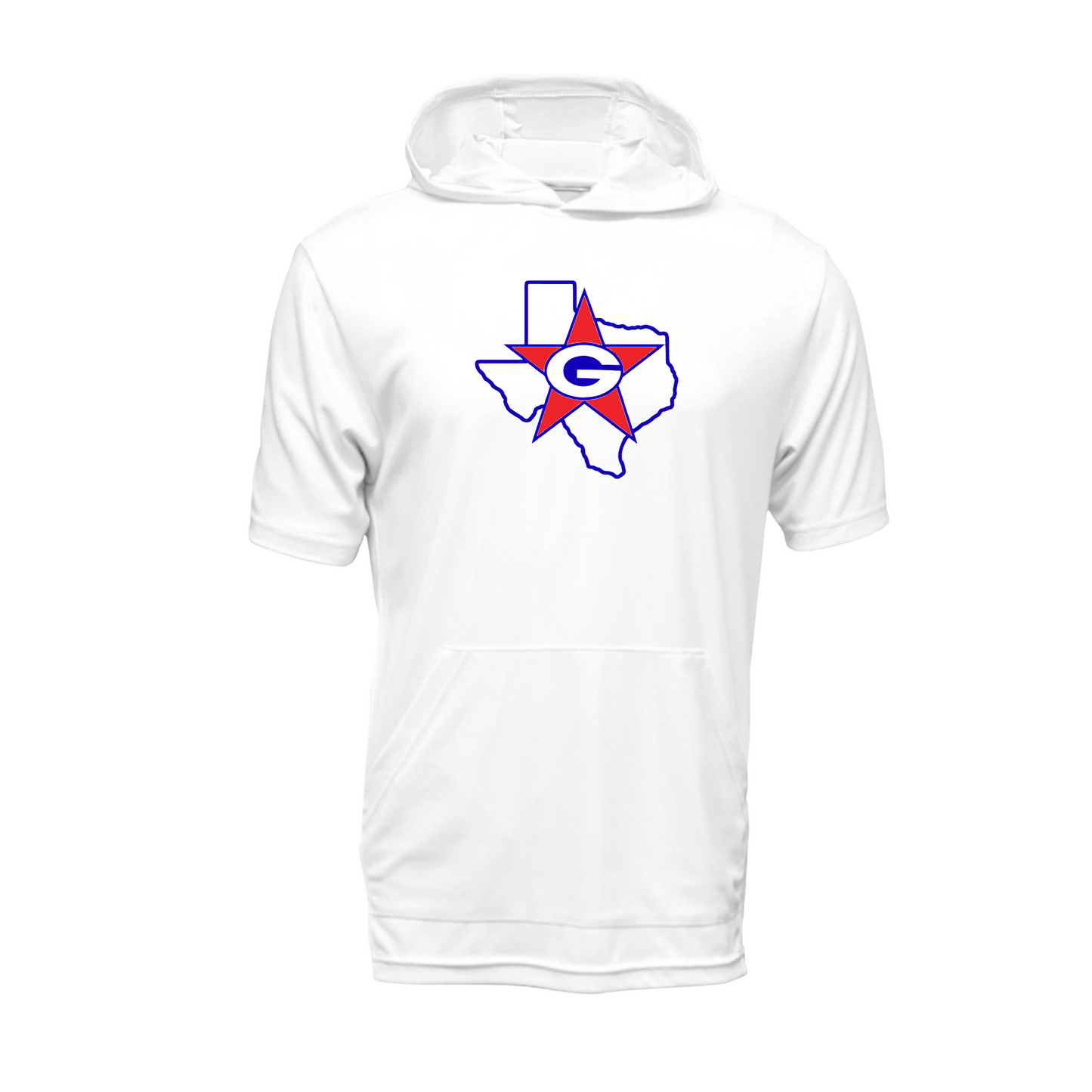 Georgetown All-Stars White Short Sleeve Hooded Performance Shirt