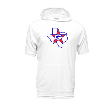 Georgetown All-Stars White Short Sleeve Hooded Performance Shirt