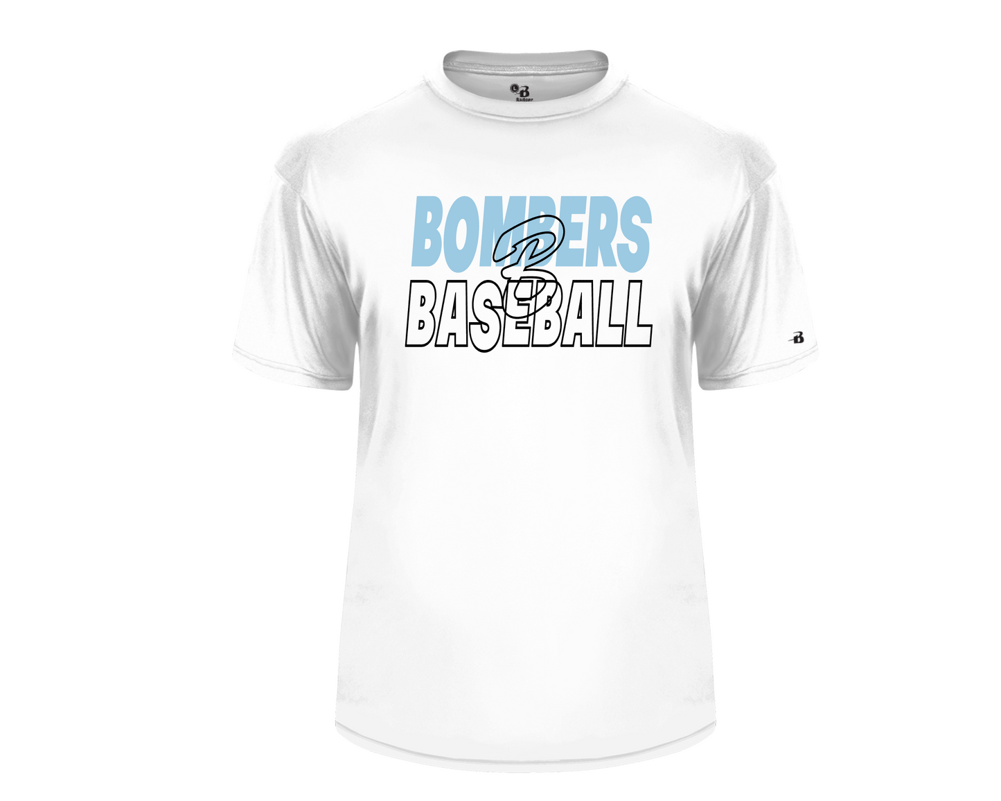 White Bombers Baseball Shirt, Georgetown Bombers Tee, Drifit Bombers Baseball TShirt