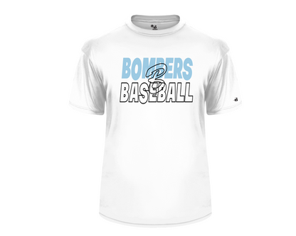 White Bombers Baseball Shirt, Georgetown Bombers Tee, Drifit Bombers Baseball TShirt