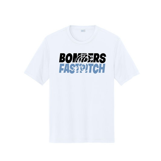 White Bombers Softball Shirt, Georgetown Bombers Logo Tee